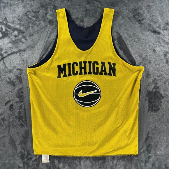 Nike Basketball Jersey Men XL Vintage USA University Michigan Wolverines Webber - Picture 2 of 10